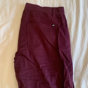 New without tags-Travis Mathew 34x32-Burgundy Pants